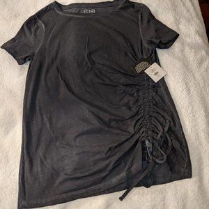 Core Ruched T-Shirt With Ties